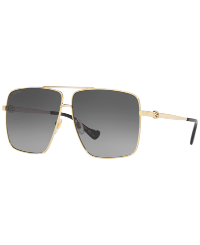 Shop Gucci Women's Sunglasses, Gg1087s 63 In Gold-tone