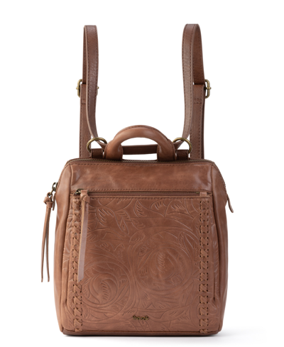 Shop The Sak Loyola Convertible Small Leather Backpack In Teak Leaf