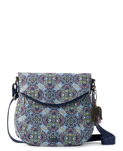 Shop Sakroots Women's Recycled Ecotwill Foldover Crossbody In Gray Mosaic World