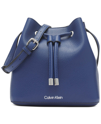Shop Calvin Klein Gabrianna Mini Bucket Bag In Medieval Blue