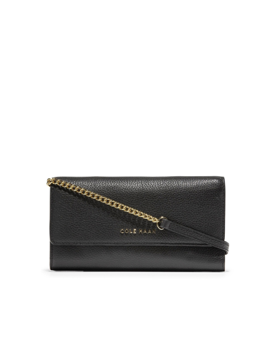 Shop Cole Haan Women's Grand Series Tote Wallet On A Chain In Black