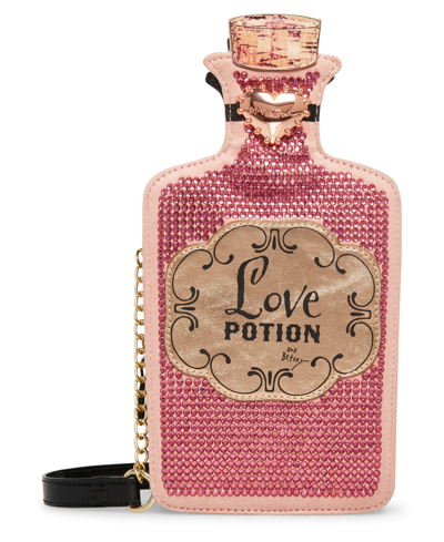 Shop Betsey Johnson Women's Poison Love Potion Crossbody Bag In Black