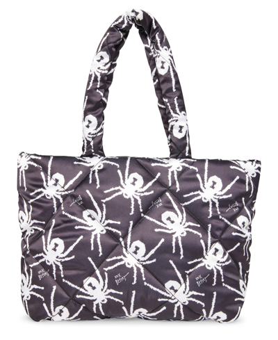 Shop Betsey Johnson Women's Holding Pattern Pillow Tote Bag In Black/white