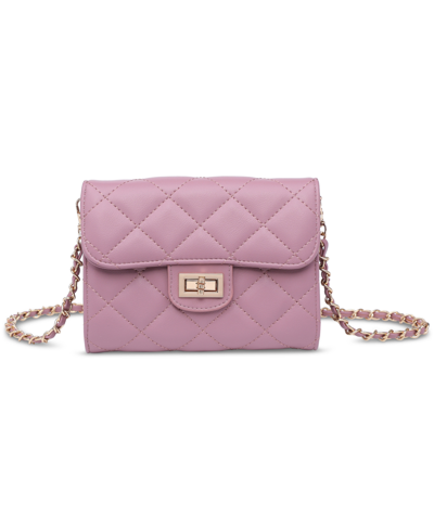 Shop Urban Expressions Wendy Quilted Crossbody In Mauve
