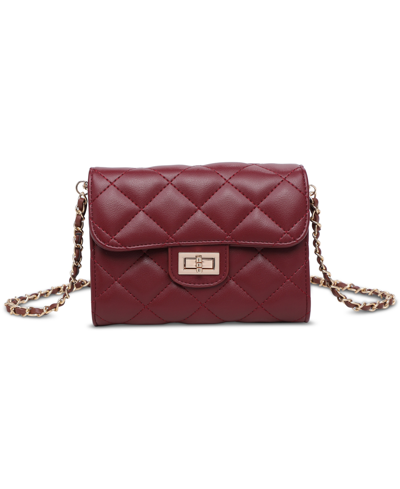Shop Urban Expressions Wendy Quilted Crossbody In Wine