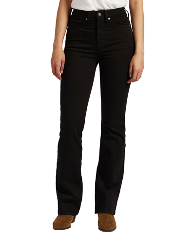 Shop Silver Jeans Co. Women's Infinite Fit One Size Fits Four High Rise Bootcut Jeans In Black