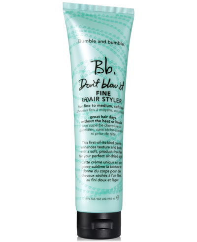 Shop Bumble And Bumble Don't Blow It Fine Hair Styler, 5 Oz. In No Color
