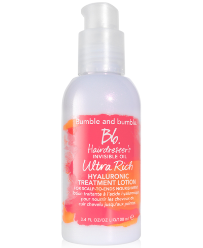 Shop Bumble And Bumble Hairdresser's Invisible Oil Ultra Rich Hyaluronic Treatment Lotion, 3.4 Oz. In No Color