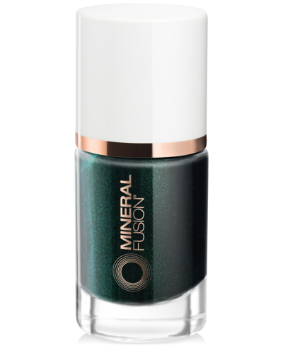 Shop Mineral Fusion Nail Lacquer In Green With Envy (deep Metallic Sea Green