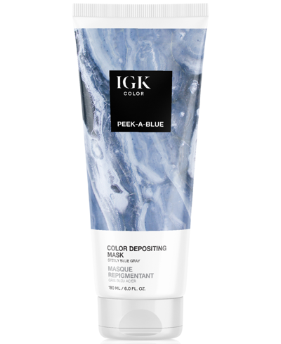 Shop Igk Hair Color Depositing Mask In Peek-a-blue