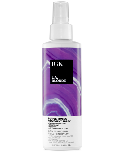 Igk Hair L. A. Blonde Purple Toning Treatment Spray 7 Oz.