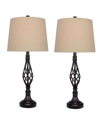 Shop Fangio Lighting Table Lamps, Set Of 2 In Black
