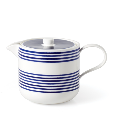Shop Kate Spade Charlotte Street Teapot In Blue And White