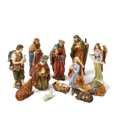 Glitzhome 12 Piece Nativity Figurine Set In Multi