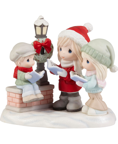 Shop Precious Moments 221029 Here We Come A Caroling Limited Edition Bisque Porcelain Figurine In Multicolor