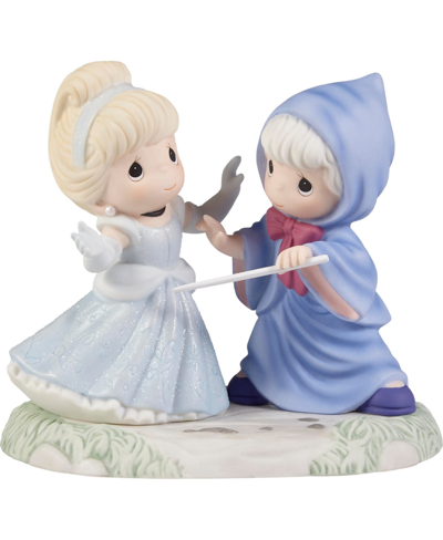 Shop Precious Moments 221043 Disney Cinderella May All Your Dreams Come True Bisque Porcelain Figurine In Multicolor