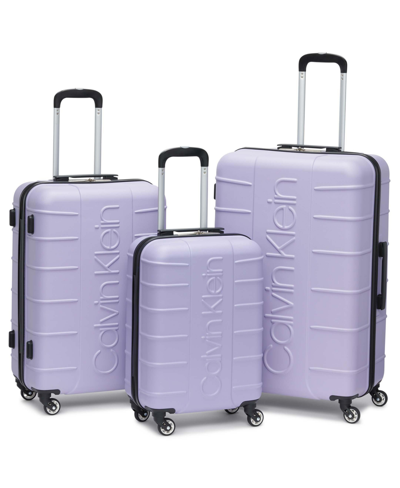 Shop Calvin Klein Bowery Hard Side Luggage Set, 3 Piece In Wisteria