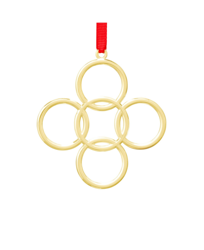 Shop Nambe Twelve Days Of Christmas Ornament- 5 Golden Rings In Gold-tone