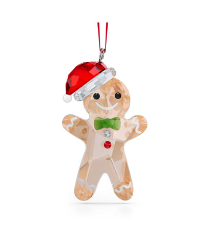 Shop Swarovski Holiday Cheers Gingerbread Man Ornament In Brown