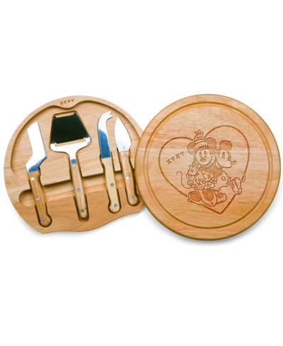 Shop Toscana Mickey Minnie Mouse 5 Piece Circo Cheese Cutting Board Tools Set In Brown