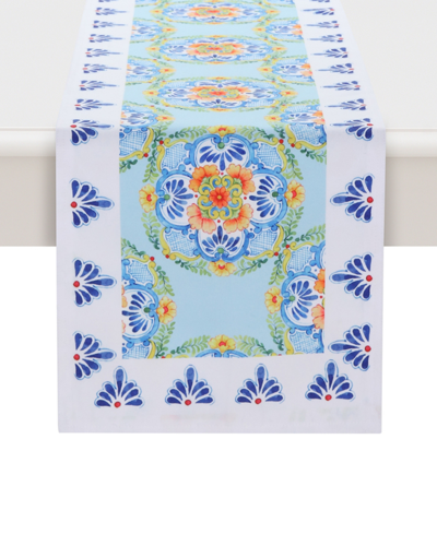 Shop Laural Home Talavera Runner, 13" X 72" In Baby Blue