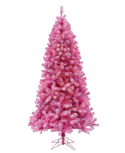Shop Perfect Holiday Pink Tree With Silver Tinsel Needles And Metal Stand, 6.5"