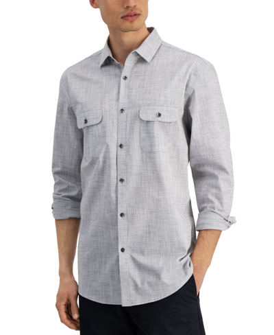 Shop Alfani Men's Regular-fit Solid Shirt, Created For Macy's In Kettle