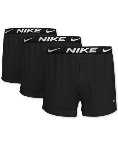 Shop Nike Men's 3 Pk. Dri-fit Essential Micro Boxers In Black