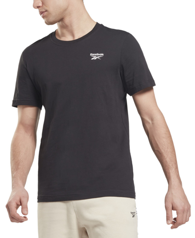 Shop Reebok Men's Identity Classic Logo Graphic T-shirt In Black