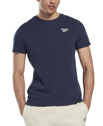 Shop Reebok Men's Identity Classic Logo Graphic T-shirt In Vector Navy