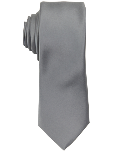 Shop Construct Men's Satin Solid Tie In Smoke