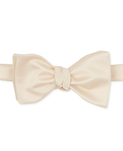 Shop Construct Men's Satin Self-tie Bow Tie In Vanilla