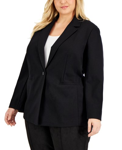 Anne Klein Women's Compression Notched Collar Blazer