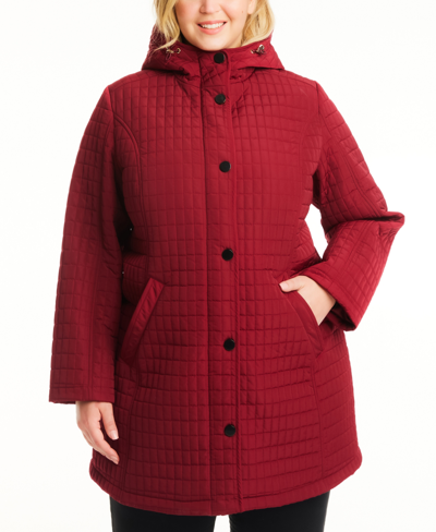 Jones New York Women s Plus Size Hooded Quilted Coat Created For