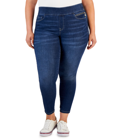 Tommy Hilfiger Plus Size Th Flex Gramercy Pull-on Jeans In Rem Wash