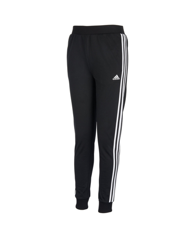 Shop Adidas Originals Big Girls Tricot 3 Stripe Joggers, Extended Sizes In Black