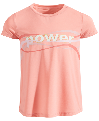 Shop Id Ideology Toddler & Little Girls Power T-shirt, Created For Macy's In Salmon Rose