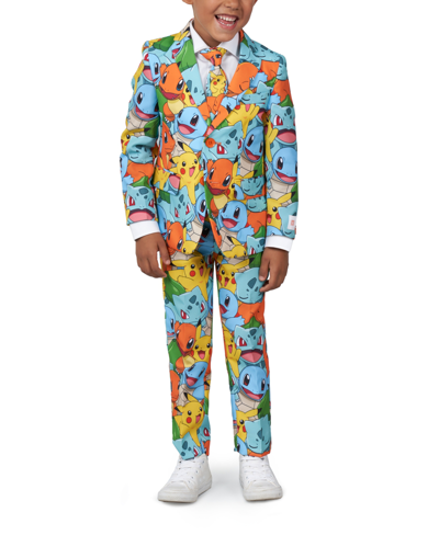 Shop Opposuits Toddler And Little Boys Pokemon Licensed Suit, 3-piece Set In Multi