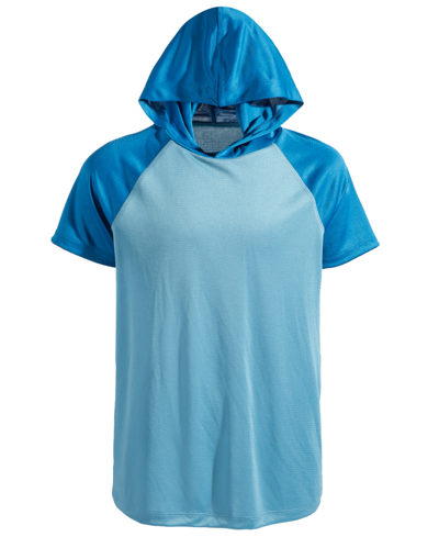 Shop Id Ideology Toddler & Little Boys Colorblocked Hooded T-shirt, Created For Macy's In Sapphire Lake