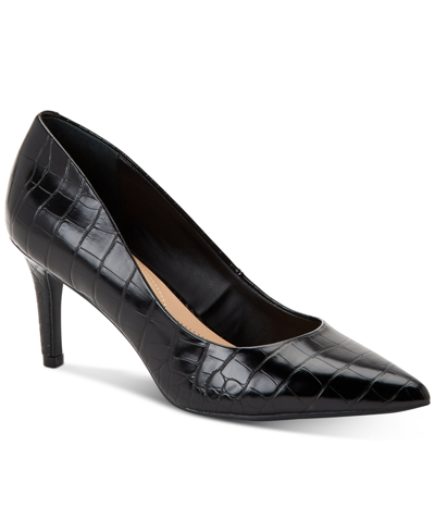 Shop Alfani Women's Step 'n Flex Jeules Pumps, Created For Macy's Women's Shoes In Black Croc