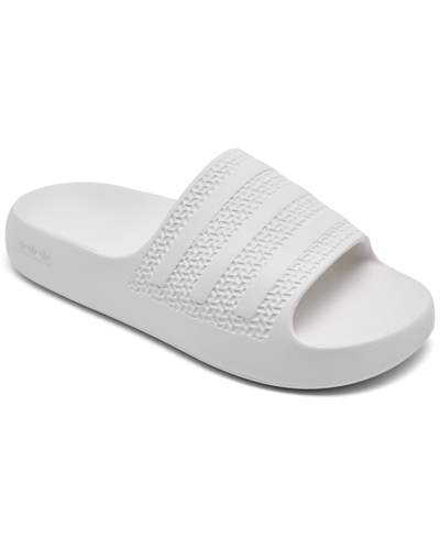 Shop Adidas Originals Adidas Women's Originals Adilette Ayoon Slide Sandals From Finish Line In Off White/wonder White