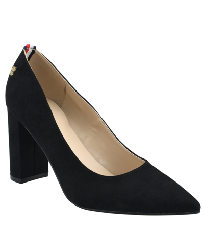 Shop Tommy Hilfiger Women's Abilene High Heel Pumps In Black