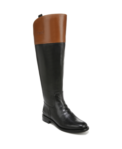 Shop Franco Sarto Meyer 2 High Shaft Boots Women's Shoes In Black/brown Leather