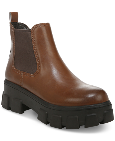 Shop Circus By Sam Edelman Women's Darielle Lug Sole Chelsea Boots Women's Shoes In Cuoio Brown