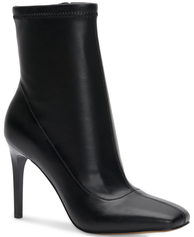 Shop Inc International Concepts Vidalia Dress Booties, Created For Macy's Women's Shoes In Black Smooth