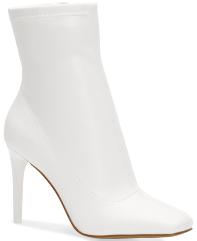 Shop Inc International Concepts Vidalia Dress Booties, Created For Macy's Women's Shoes In White Smooth