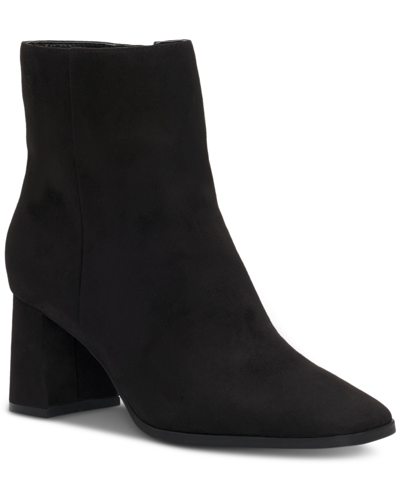 Shop Inc International Concepts Women's Dasha Block-heel Booties, Created For Macy's Women's Shoes In Black Micro