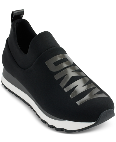 Shop Dkny Jadyn Sneakers, Created For Macy's In Black/ Dark Gunmetal