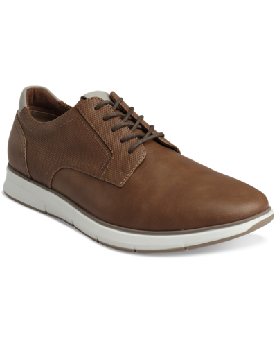 Shop Alfani Men's Landan Faux-leather Lace-up Sneakers, Created For Macy's In Brown