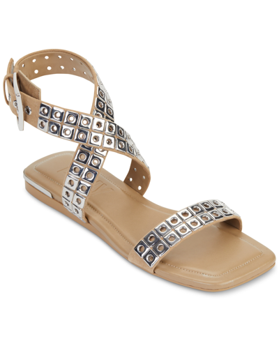 Shop Dkny Women's Arina Ankle-strap Sandals In Taupe